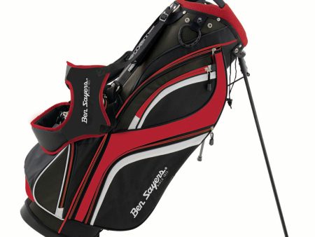 Ben Sayers Deluxe Stand Bag - Black Red Sale