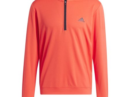 adidas Lightweight 1 4 Zip Pullover - Bright Red Online Sale