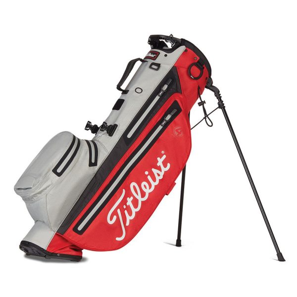 Titleist Player 4 StaDry Waterproof Stand Bag - Red Grey Black For Cheap