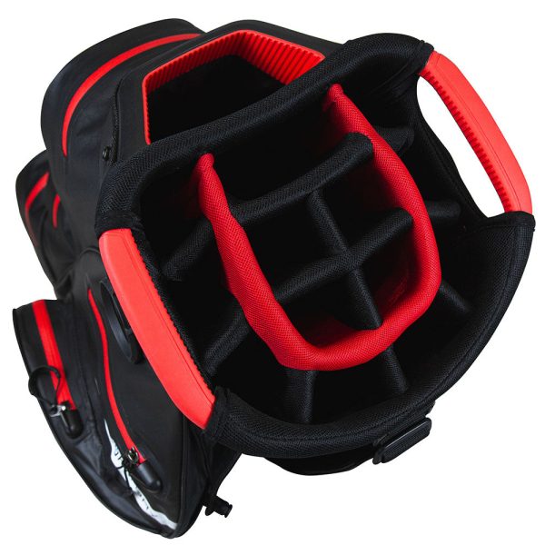 TaylorMade Storm-Dry Waterproof Cart Bag - Black Red Fashion