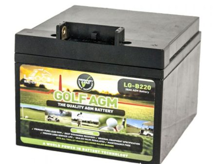 Leoch LG-B220 12v 28Ah AGM 27 Hole Golf Battery - PowaKaddy Compatible For Discount