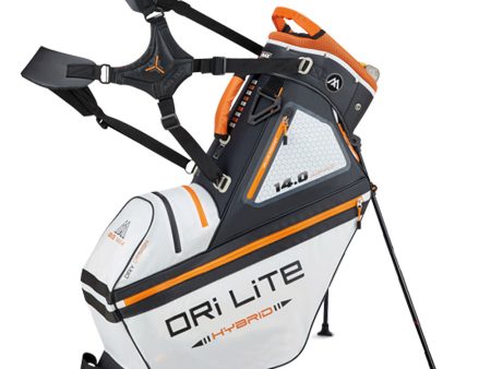 BIG MAX DRI-LITE Hybrid Tour Waterproof Stand Bag - White Black Orange For Cheap