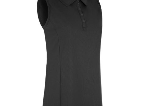 ProQuip Ladies Pro Tech Sleeveless Polo Shirt - Black Cheap