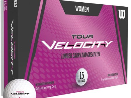 Wilson Tour Velocity Ladies Golf Balls - White - 15 Pack Cheap