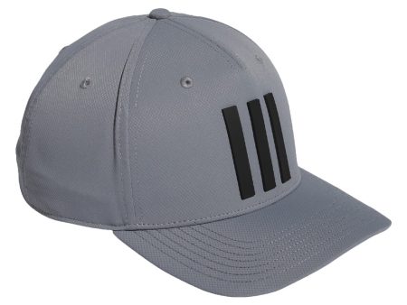 adidas 3 Stripe Tour Hat  - Grey Three Cheap