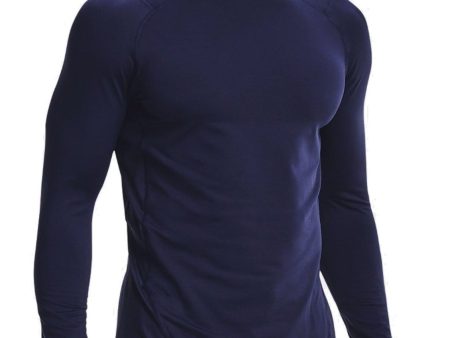 Under Armour ColdGear Armour Fitted Mock - Midnight Navy White Online Sale