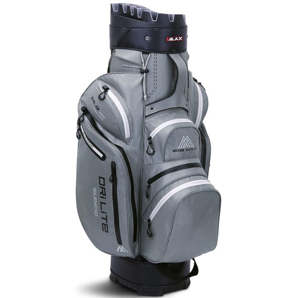 Big Max Dri Lite Silencio 2 Organiser Cart Bag - Grey Black Supply