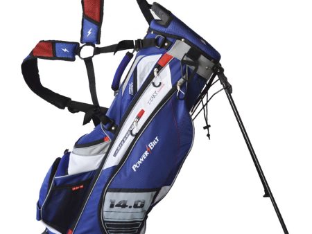 Power-Bilt TPX Hybrid 14-Way Divided Stand Bag - Navy Red White Online