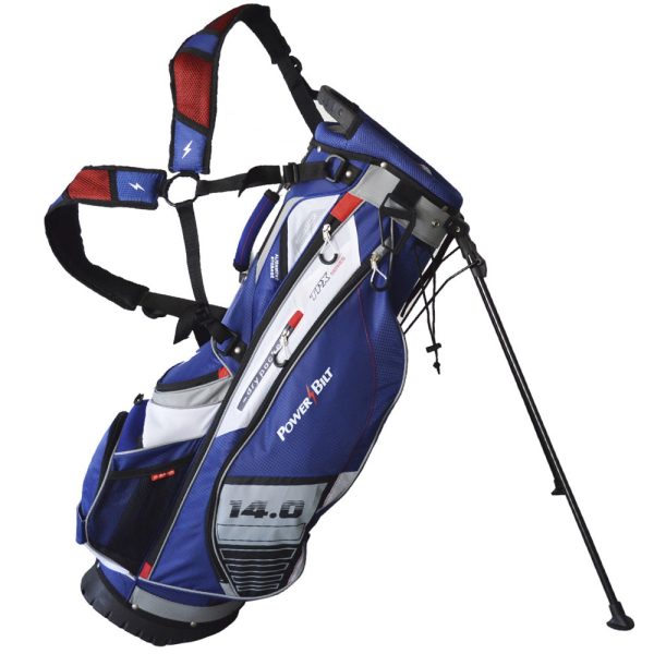 Power-Bilt TPX Hybrid 14-Way Divided Stand Bag - Navy Red White Online