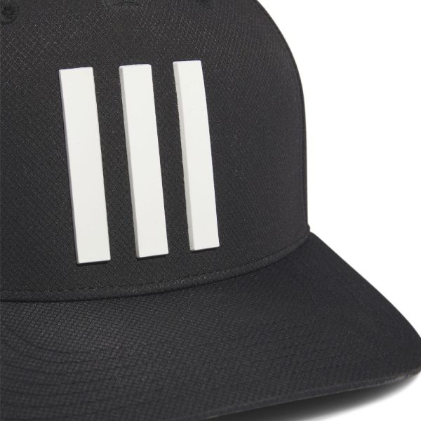 adidas Tour 3 Stripe Cap 2.0 - Black White Hot on Sale