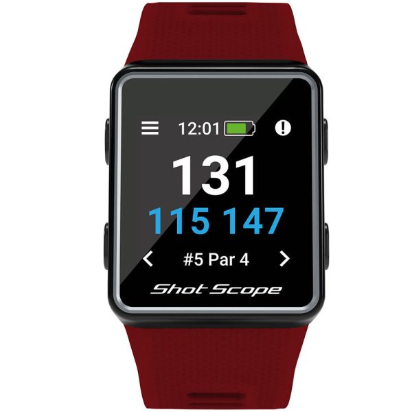 Shot Scope V3 GPS Golf Watch & Performance Tracker - Red Cheap