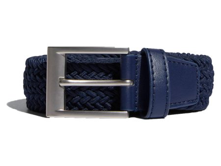 adidas Braided Stretch Belt - Navy on Sale