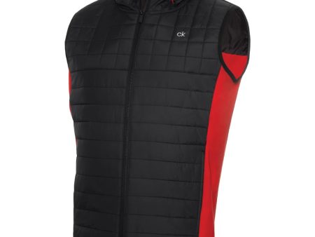 Calvin Klein Vardon Hybrid Gilet - Power Red Black Online Hot Sale