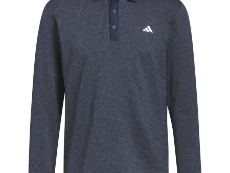 adidas Essentials Long Sleeve Polo Shirt - Collegiate Navy Melange Sale