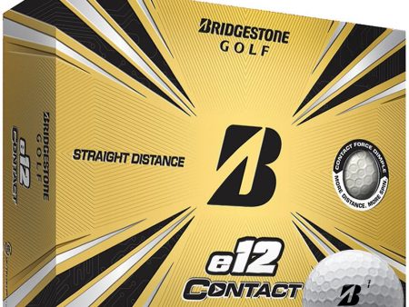 Bridgestone E12 Contact Matte Golf Balls - White - 12 Pack For Discount