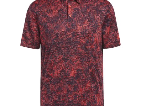 adidas Aerial Jacquard Polo Shirt - Bright Red For Sale