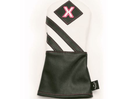 Callaway Vintage X Fairway Headcover - White Black Pink Online Sale