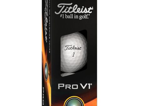 Titleist Pro V1 Golf Balls - White - 3-Ball Sleeve Supply