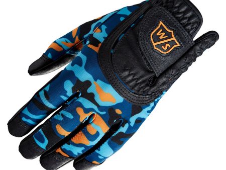 Wilson Junior All-Fit Glove - Black Orange Camo For Discount