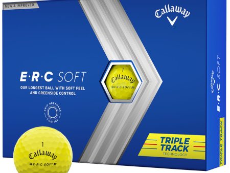 Callaway ERC Soft Triple Track Golf Balls  - Yellow - 12 Pack Discount