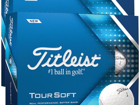 Titleist Tour Soft Golf Balls - White - Double Dozen Sale