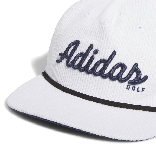 adidas Corduroy Leather 5-Panel Rope Cap - White Online Sale