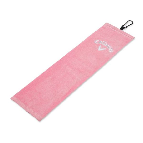 Callaway Cotton Tri-Fold Towel - Pink Discount