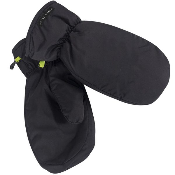 Island Green Fleece Lined Mitts - Black Hot on Sale