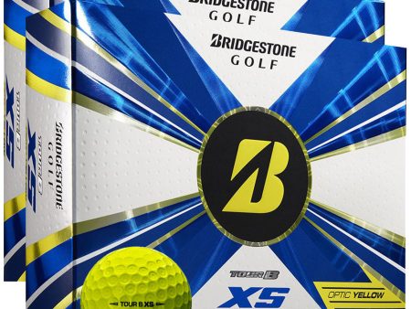 Bridgestone Tour B XS Golf Balls - Yellow - Double Dozen Fashion