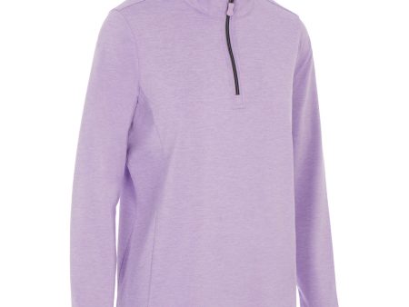 ProQuip Ladies Emma Melange 1 4 Zip Pullover - Digital Lavender Online now