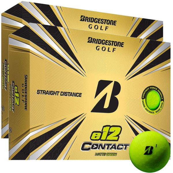 Bridgestone E12 Contact Matte Golf Balls - Green - Double Dozen For Discount