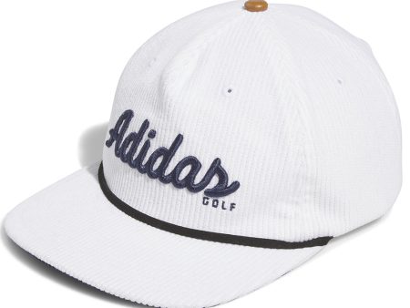 adidas Corduroy Leather 5-Panel Rope Cap - White Online Sale