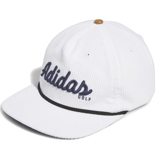 adidas Corduroy Leather 5-Panel Rope Cap - White Online Sale