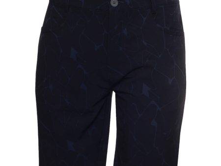 Calvin Klein Genius 4-Way Stretch Shorts Cracked Print - Navy Online Hot Sale