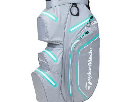 TaylorMade Storm-Dry Waterproof Cart Bag - Grey Turquoise For Cheap