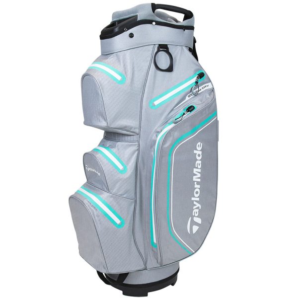 TaylorMade Storm-Dry Waterproof Cart Bag - Grey Turquoise For Cheap