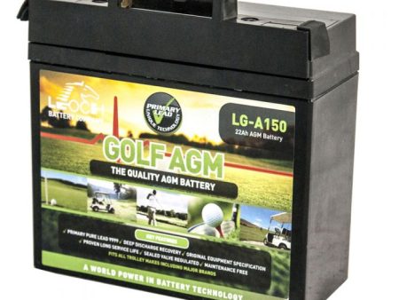 Leoch LG-A150 12v 22Ah AGM 18 Hole Golf Battery & Charger - PowaKaddy Compatible Online