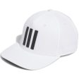 adidas Tour 3 Stripe Cap 2.0 - White Black For Sale