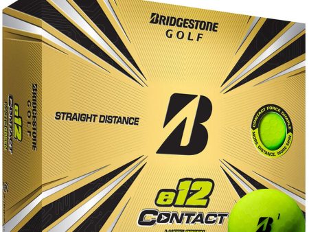 Bridgestone E12 Contact Matte Golf Balls - Green - 12 Pack Online now