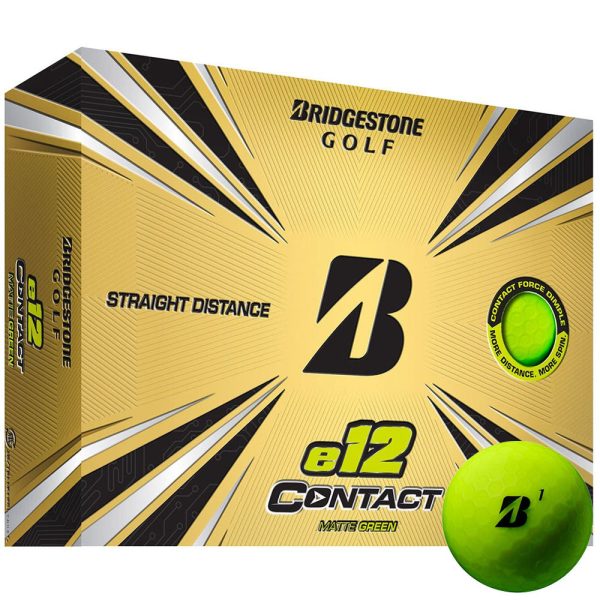 Bridgestone E12 Contact Matte Golf Balls - Green - 12 Pack Online now