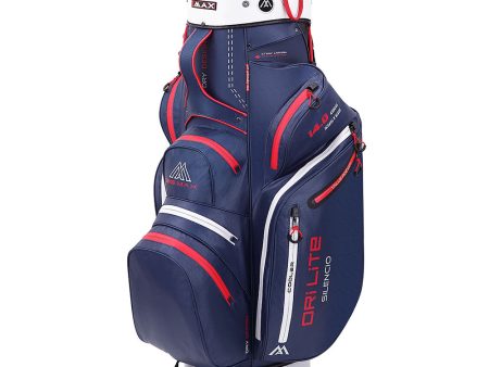 Big Max Dri Lite Silencio 2 Organiser Cart Bag - Navy Silver Red Online now