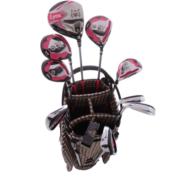 Lynx Ladies 11-Piece Premium Crystal Golf Package Set - Khaki Black Brown Online