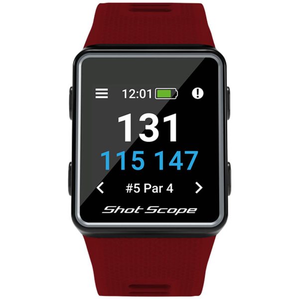 Shot Scope G3 GPS Golf Watch - Red Online Sale