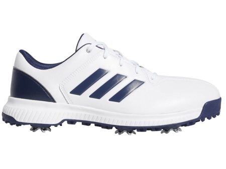 adidas CP Traxion Golf Shoes - White Blue Silver Online Sale