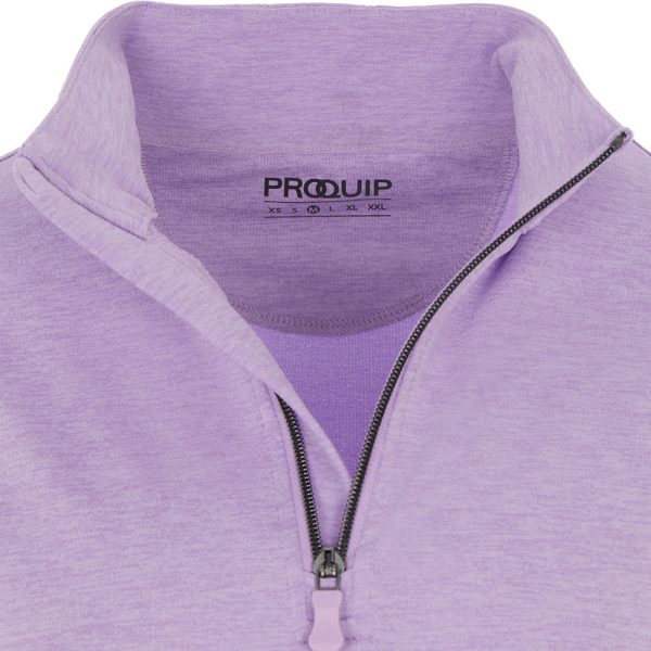 ProQuip Ladies Emma Melange 1 4 Zip Pullover - Digital Lavender Online now