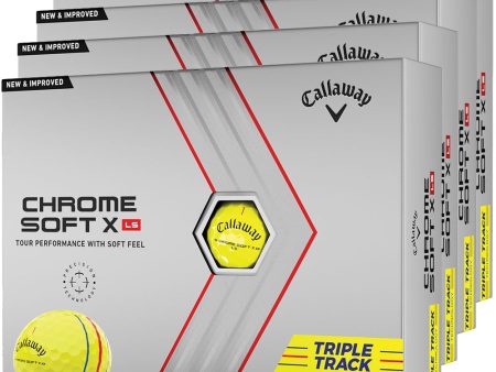 Callaway Chrome Soft X LS Triple Track Golf Balls - Yellow - 4 for 3 (48 Pack) Online Hot Sale