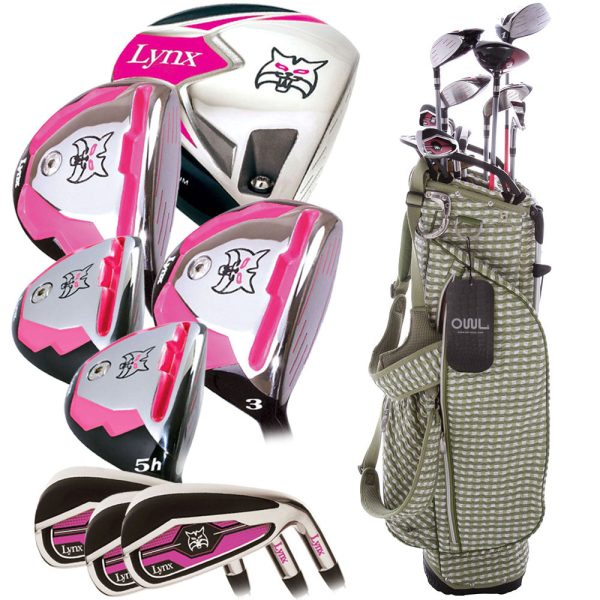 Lynx Ladies 11-Piece Premium Crystal Golf Package Set - White Olive Light Olive on Sale