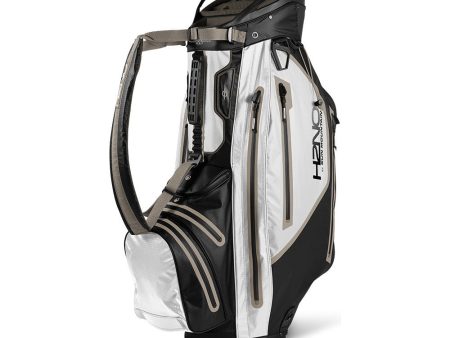 Sun Mountain H2NO ELITE Waterproof Cart Bag - Black White Java Oat For Cheap