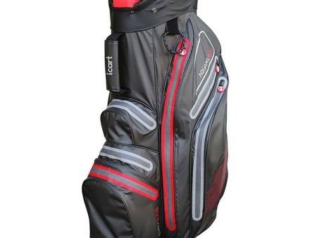 iCart AquaPel 9 50 Waterproof Golf Cart Bag - Red Grey on Sale