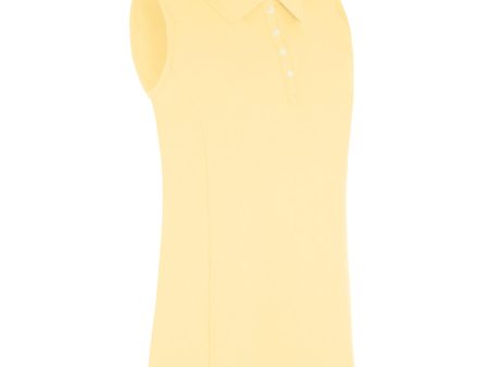 ProQuip Ladies Pro Tech Sleeveless Polo Shirt - Canary Yellow For Cheap